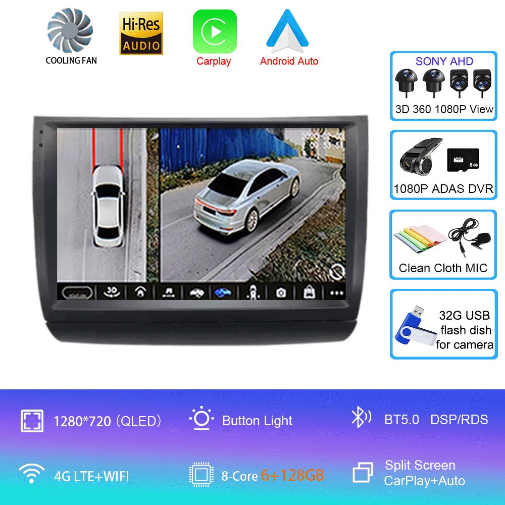 Car Radio Android 14 Carplay Auto WIFI+4G For Toyota Prius 20 2002-2009 Multimedia Video Player GPS Navigation Stereo Head Unit