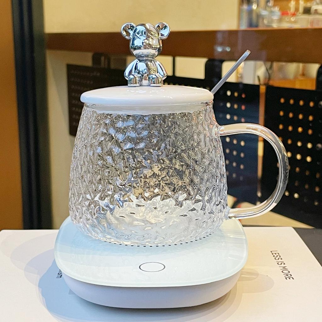 Glastassen für Mädchen mit hochwertigen Wasserbechern für hochtemperaturbeständige Becher mit Deckel für Paare