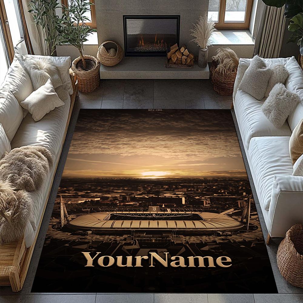 Juventus Customize Your Name Floor Mat Design for Playrooms Bedrooms Living Rooms Foyer Antislip Carpet Decorate Offices Spiritual Gift