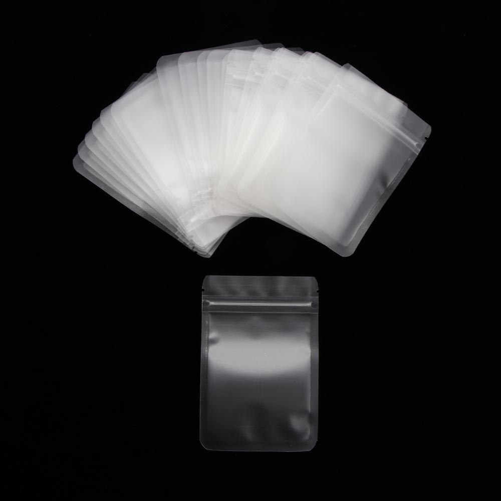 20Pcs Matte Zipper Bag Aluminum Foil Hologram Food Pouch Small Water Proof Zipper Reclosable Self Seal Pouch Packaging Bag