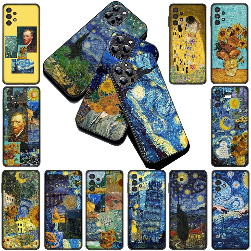 Sunflower Starry Night Van Gogh Phone Cover Case for Motorola Moto Edge 70 60 Fusion NEO Pro G Stylus G56 G96 G04 G05 20 Casing