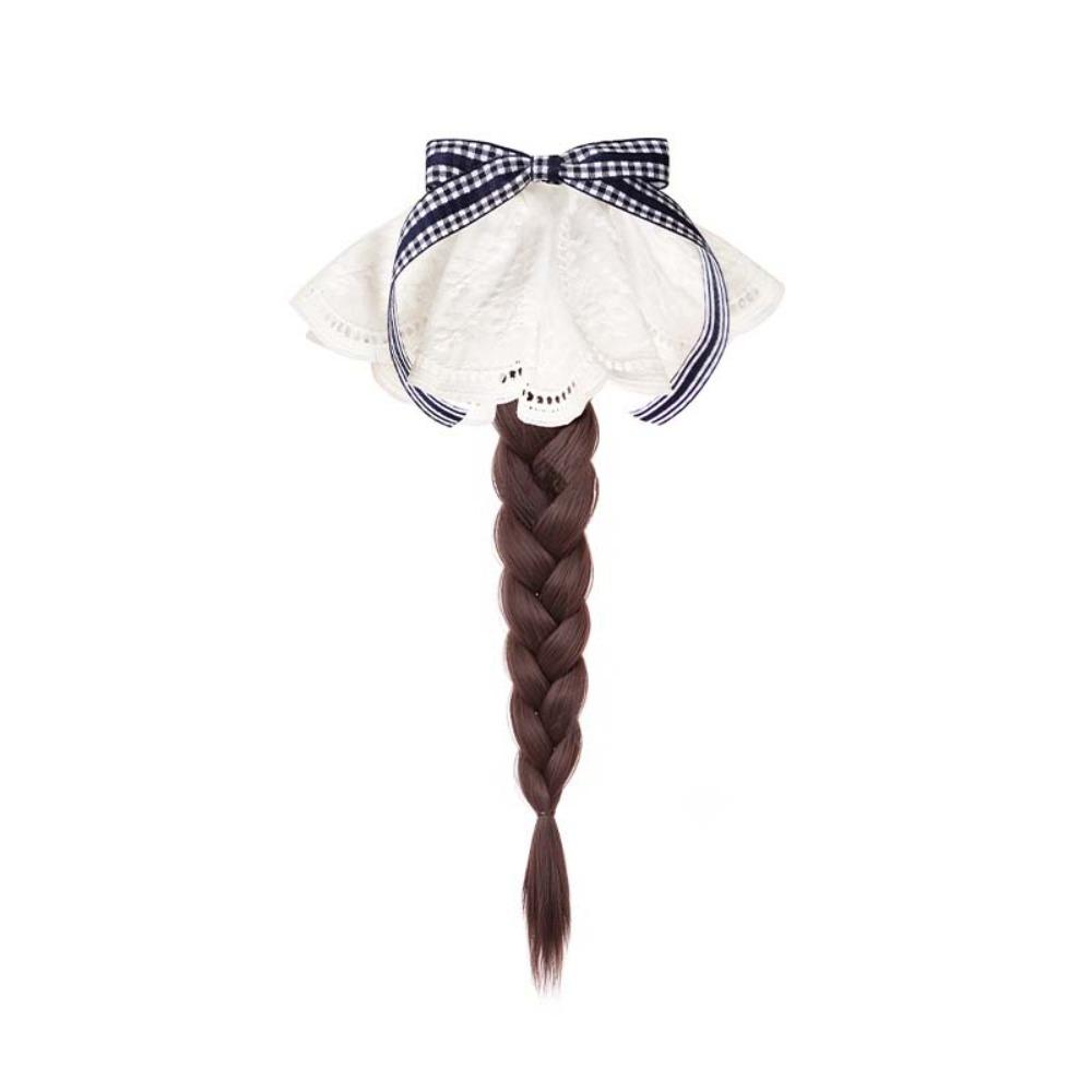 Boxing Braided Bow Lace Hair Bands Ponytail Hair Extension Twist Braid Wig  Daily