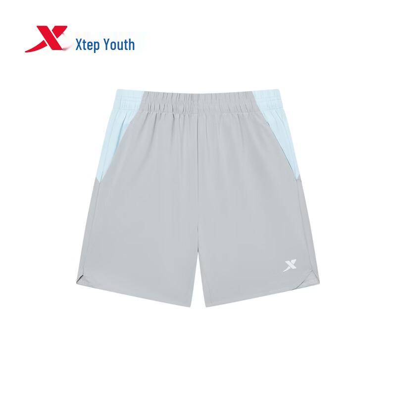Xtep Boys' Summer Training Lightweight Running Shorts with Side Slits