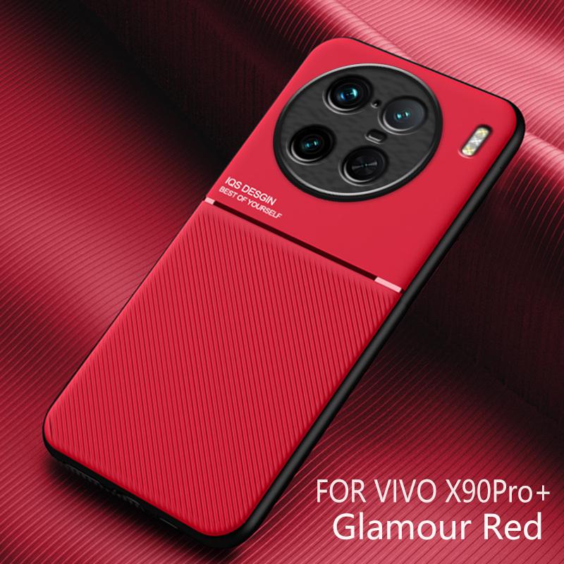 For Vivo X90 Pro+ 5G Shockproof Case Magnetic Car Holder Leather Silicone Case Vivo X70 Pro+/Vivo X80 Pro/Vivo X90/Vivo X90 Pro