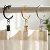 Smooth Gliding Drapery Rings 10Pcs C Shaped Curtain Rings Heavy Duty Bypass Metal for Center Brackets Passing with Eyelets French Return Rods Sliding