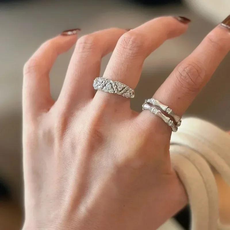 Vintage Art Retro Style Pineapple Bag Twists Diamond Rings For Women Fine Exquisite High Fashion   Ring Wedding Jewelry