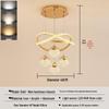 Lin Pan Modern Minimalist LED Chandelier with Gold Luminous Base