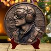 D Flat D Flat pc Sarcasm Quote Aluminum Metal Tin Sign Round Design Round Aluminum Sign Vintage Look X Round Alu