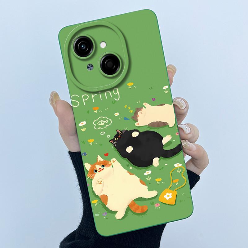 For Tecno Spark Go 1 s 1s 2025 Go1s Go2025 Pop 9 4G Phone Case Sweet Girls Cute Cats Soft Silicone Shockproof Back Cover Fundas