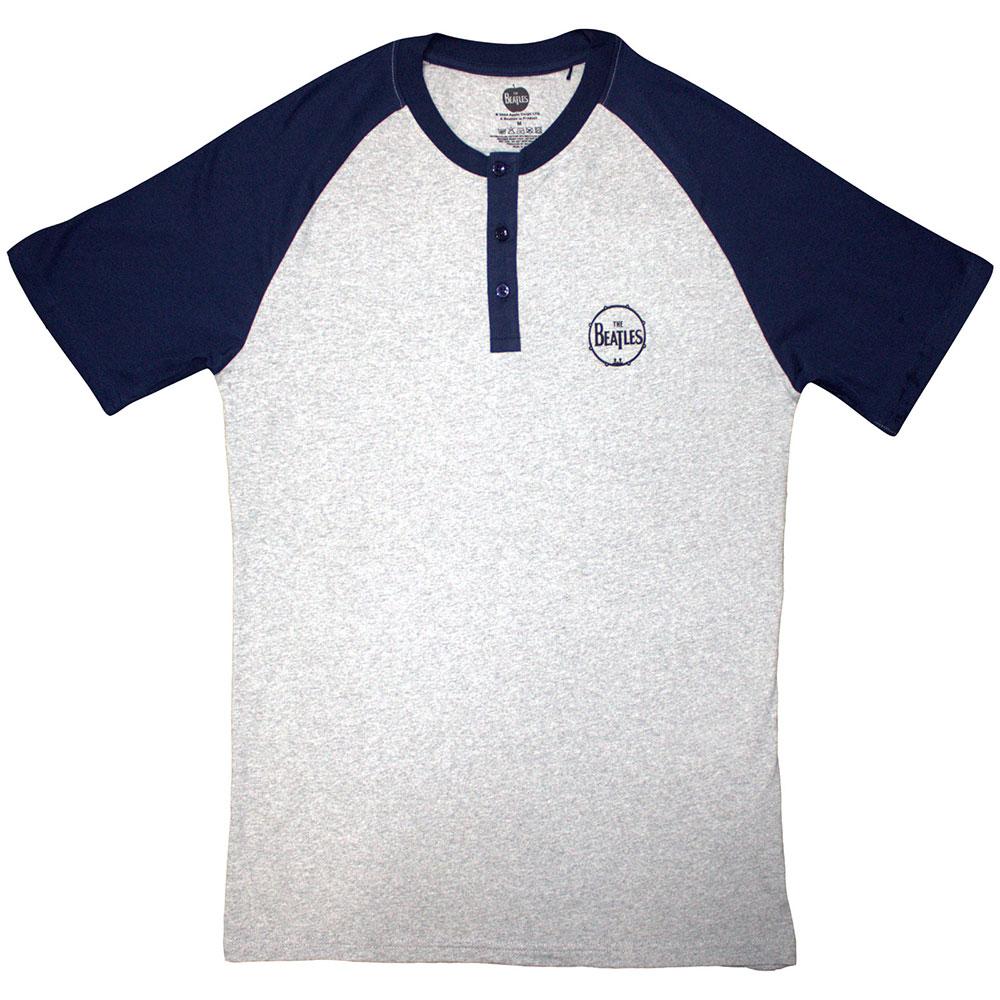 The Beatles Unisex Adult Drum Logo Raglan T-Shirt