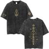 Washed Vintage Game Clair Obscur Expedition  Tshirt Men Clothing Casual Cosplay Oversized Tshirts Mens Gothic Rock T Shirts