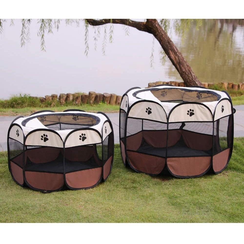 Foldable Lightweight Pet Playpen Portable Pet Safe Tent Outdoor Travel Waterproof Dogs & Cats Fence