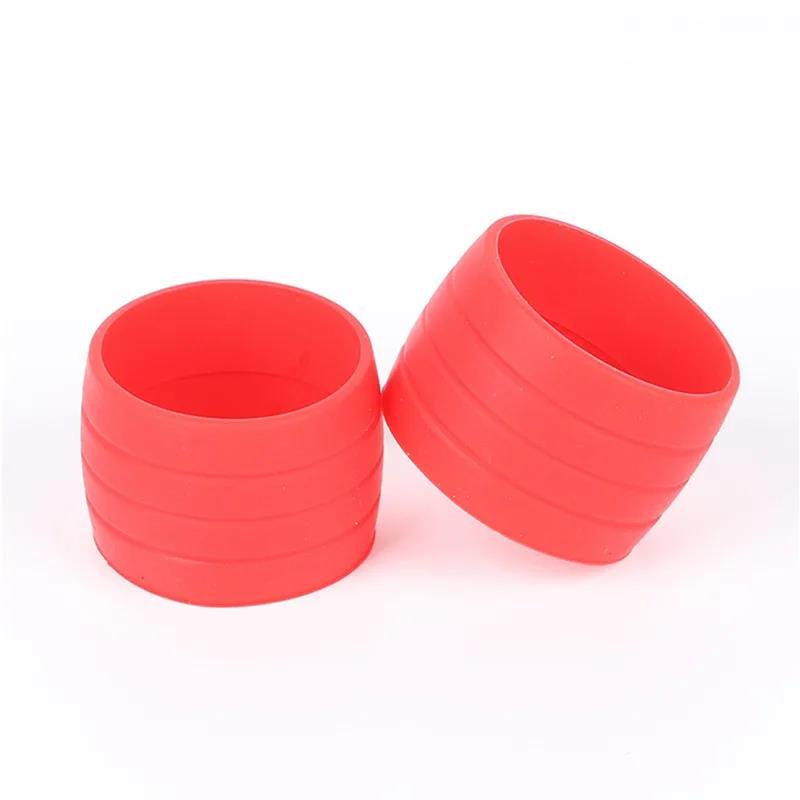 Ready Stocked 1 Pair Road Bike Handlebar Tape Plugs Anti-Skip Rubber Silicone Plug Bicycle End Bar Fixed Ring Waterproof Wear