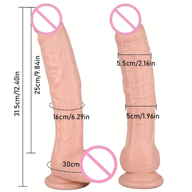 Realistic Dildo 12 Inch Super Large Penis Sex Toys For Men Women With Thick Glans Real Dong Powerful Suction Cup Stiff Cock
