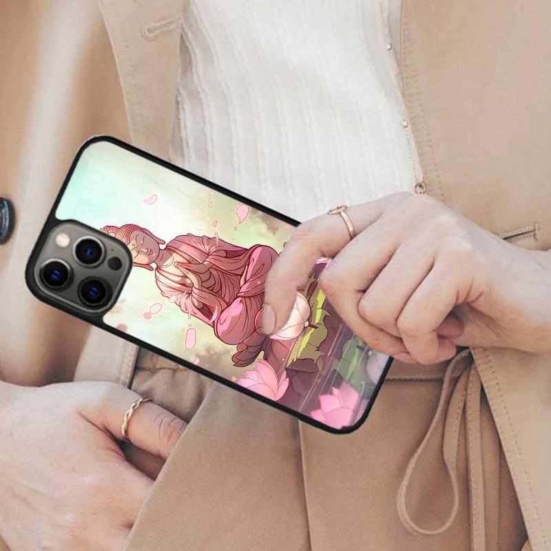 Buddha with Lotus Magnetic Phone Case For APPLE iPhone 17 Air 16 14 13 12 Pro Max 15 Plus Wireless Charge With MagSafe Cover