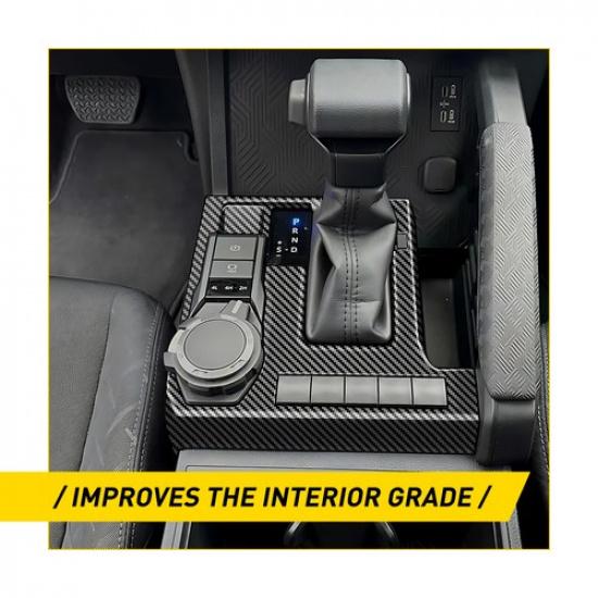 Carbon Fiber ABS Gear Shift Panel Trim Cover For 2024-2025 2026 Toyota Tacoma EC