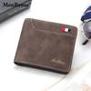 Schoolbag New Men's Wallet Matte Fashion Casual Multi-card Position Men's Wallet Wallet Wallet Short Pu Three-fold Wallet