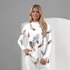 Women's Daily Casual Long Sleeve Mid Collar Top