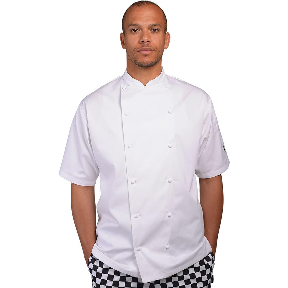 AFD Adults Unisex Short Sleeve Chefs Jacket