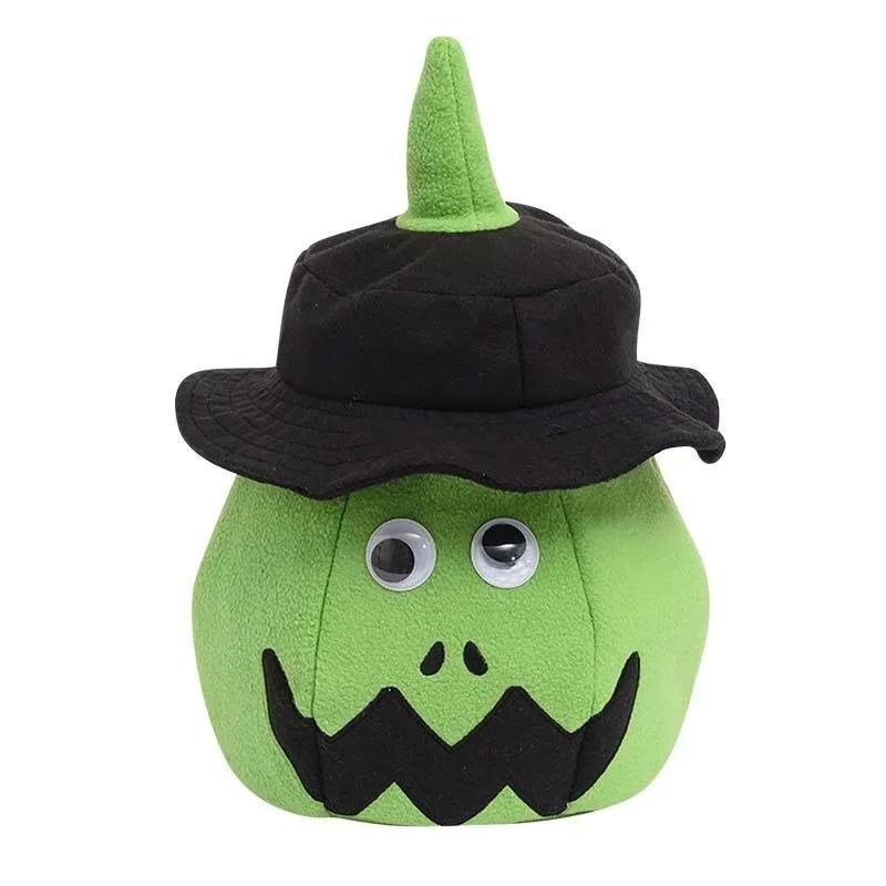 Halloween Luminous LED Pumpkin Bucket with Hat Lantern Ghost Festival Gift Happy Party Decoration Lamp Accessories