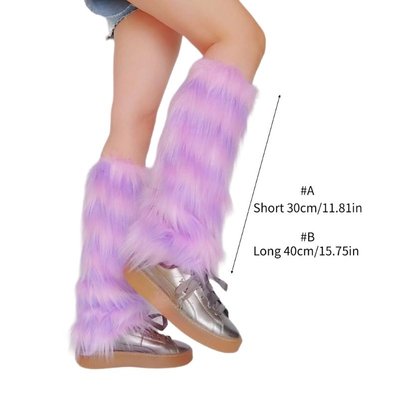 Scaldamuscoli in Pelliccia Sintetica, Caldi Morbidi Accoglienti Pelosi Scaldamuscoli Copricuffie per Stivali da Donna Costumi da Festa Maniche per Stivali Copristivali