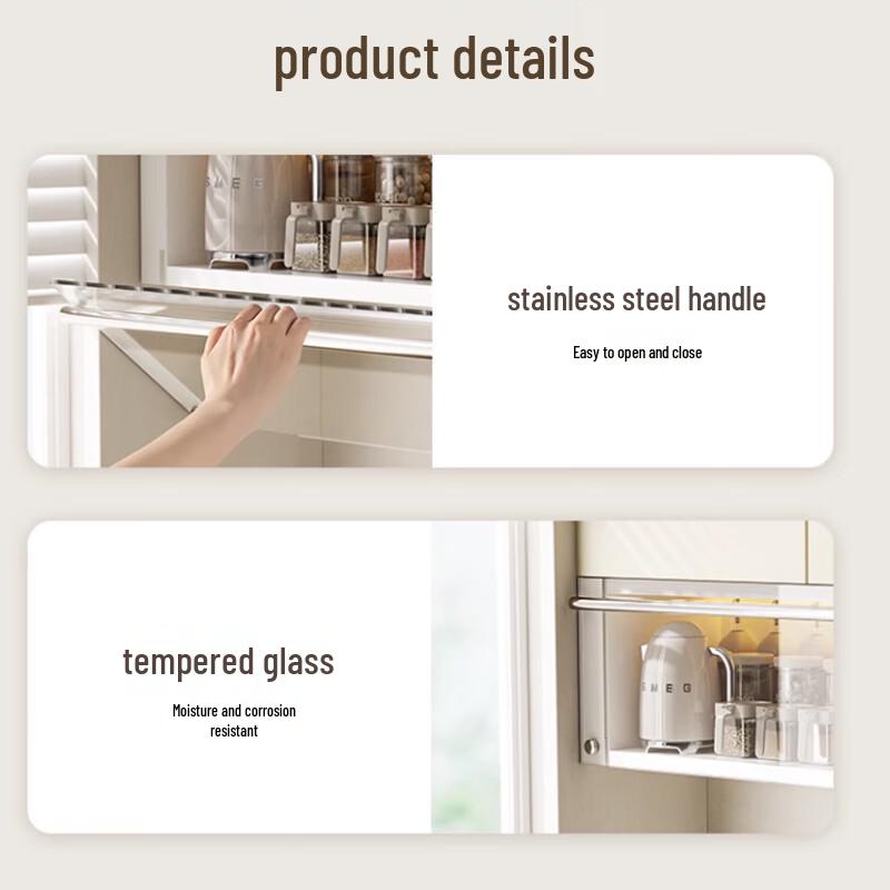 Modern Kitchen Under-Cabinet Storage Rack with Light