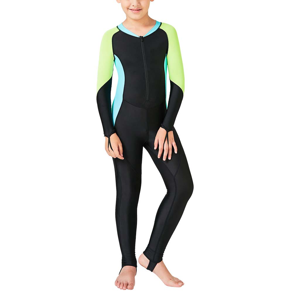Children Diving Suit Sunscreen Swimsuit Long Sleeve One Pieces Quick Dry Kid Wetsuit(12#(XL) )