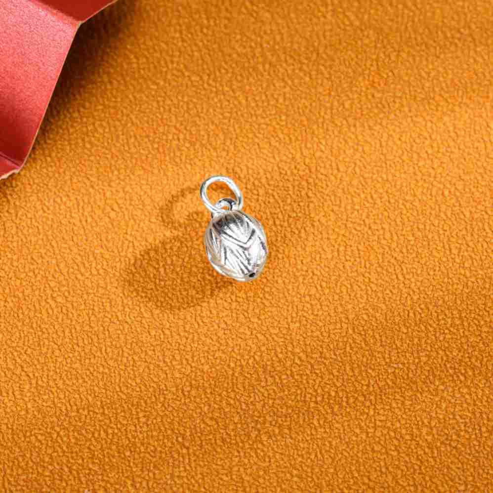 999 Sterling Silver Lotus Pendant & Beaded Bracelet DIY Jewelry Accessory