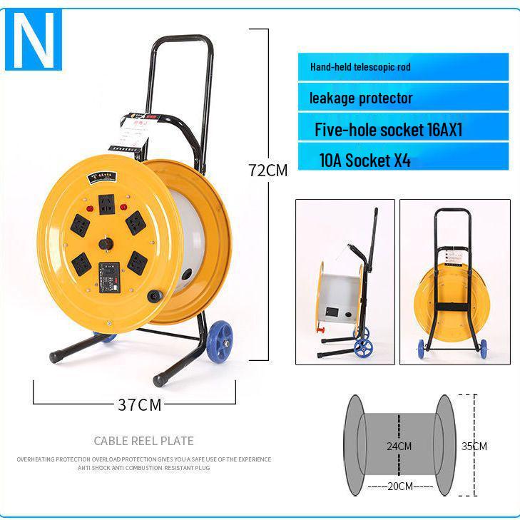 Portable Movable Cable Reel Winder and Roller Spool