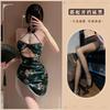 Sexy Cheongsam Lingerie Set High Slit Sleepwear Women All