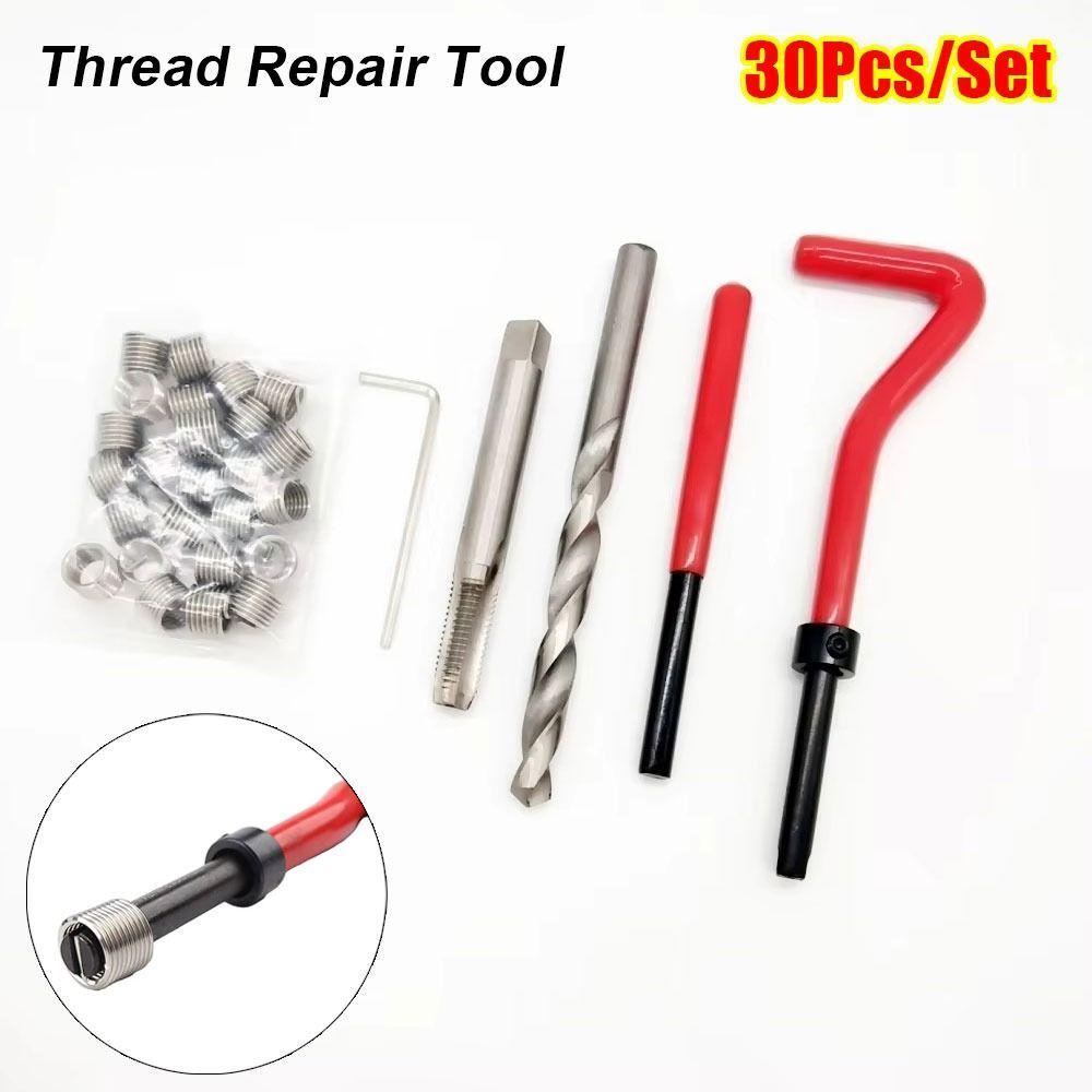 30Pcs/Set Metric Thread Thread Repair Insert Kit Thread Repair Tool Auto Car Accessory