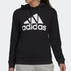 Adidas Essentials Logo Fleece Hoodie Black/White Women Streetwear GL0653
