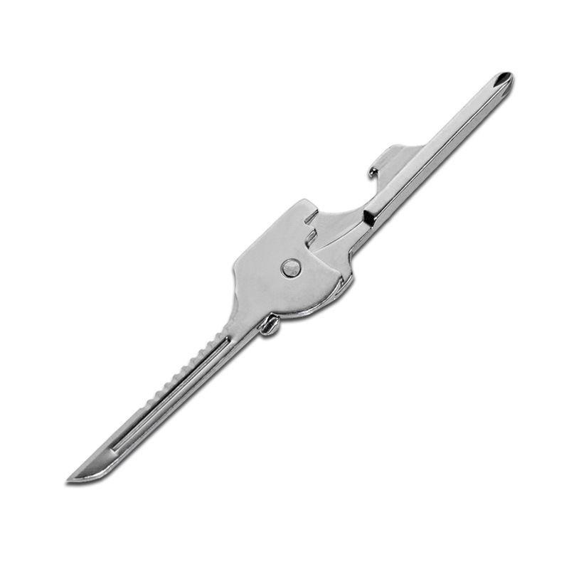 6-in-1 Mini Multifunctional Folding Knife & Keychain Tool with Bottle Opener & Screwdriver