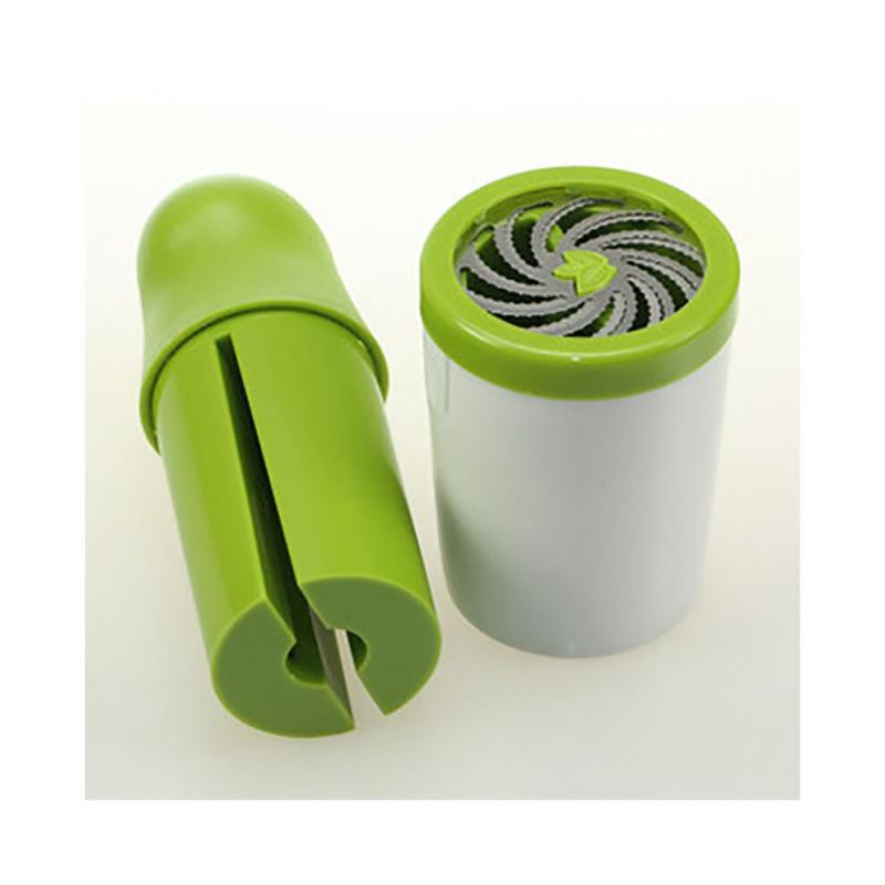 Green 4-in-1 Herb Grinder, Spice Mill & Shredder Parsley Chopper and Cheese Grater for Kitchen