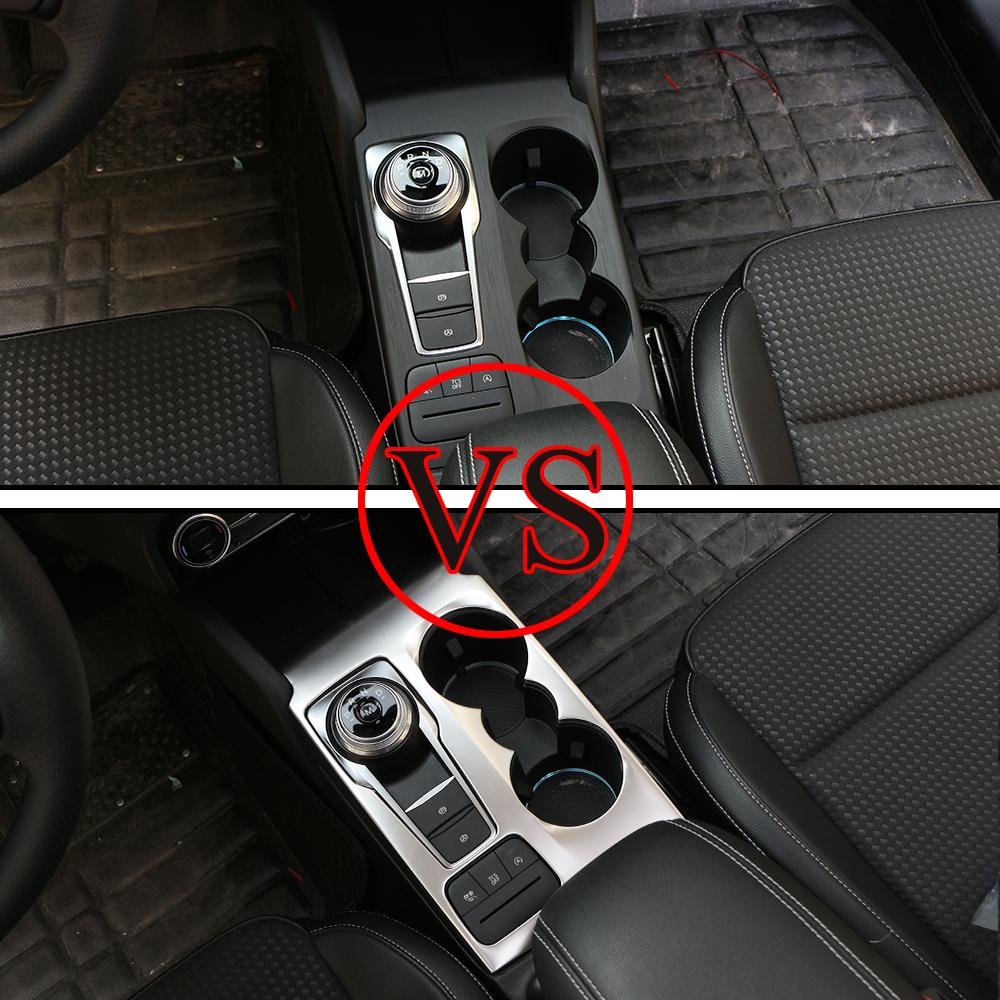 Car Stainless Steel Center Control Panel Gear Shift Box Frame Cover Protection Trim for Ford Focus 2019 2020 AT LHD