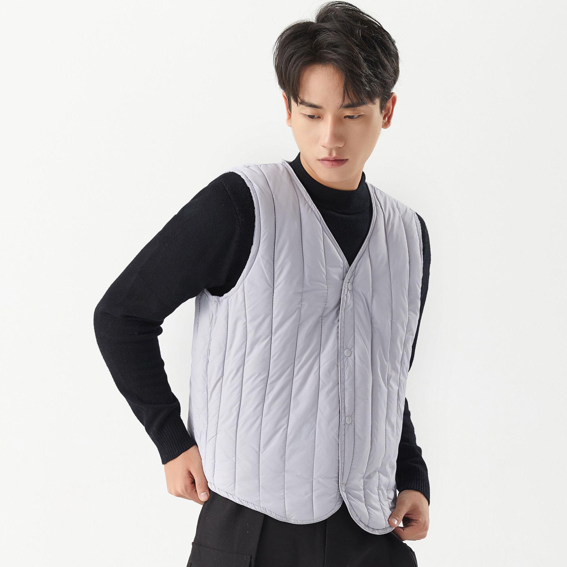 

Удобный и стильный, сохраняющий тепло мужской жилет из овечьей шерсти и хлопка, нижняя майка, утепленная и подбитая, для молодых студентов, теплая подкладка 2166 4XL