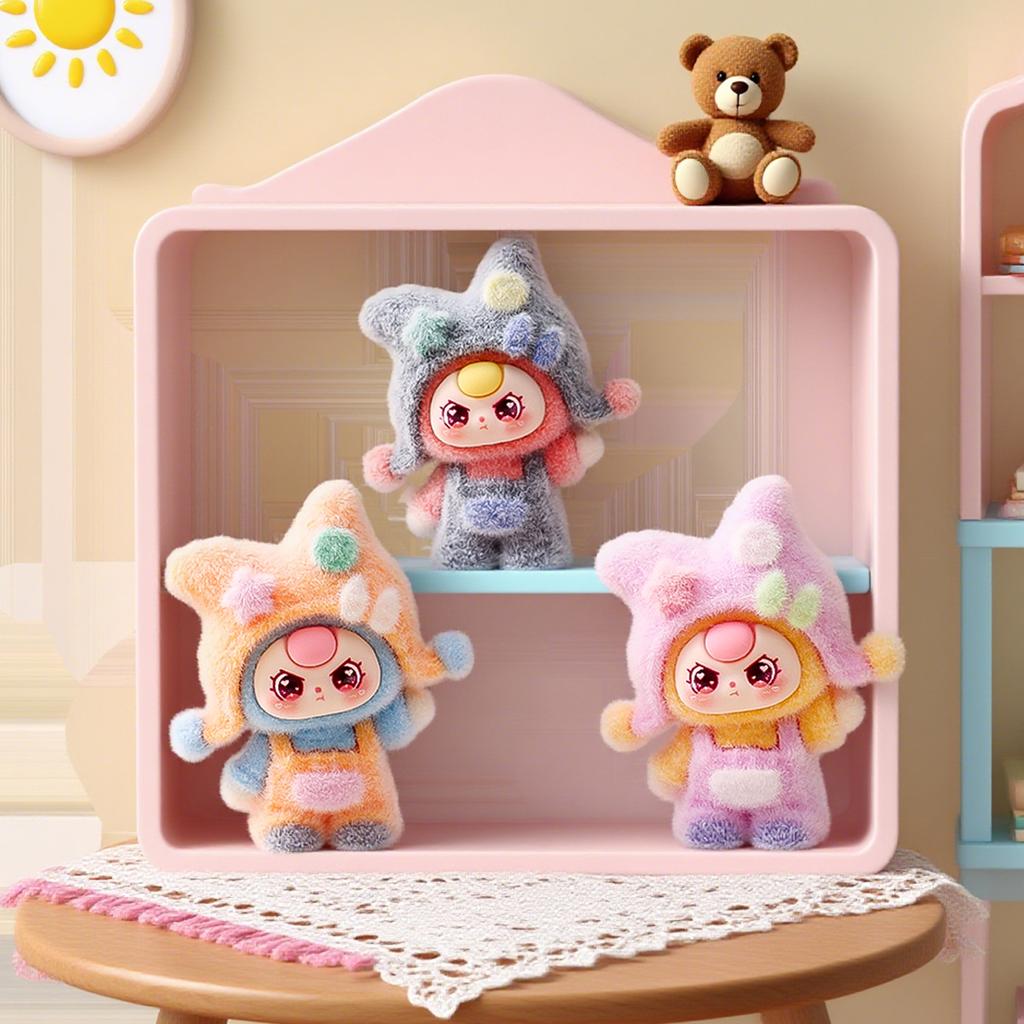 10 Stück/Set Niedliches Baby Drei-Figuren-Spielzeug Mini-Figur Schreibtischdekoration Modell Ornamente Spielzeug Jungen Mädchen Weihnachtsgeschenke