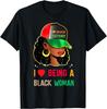 I Love Being A Black Woman Black History Month T-T-Shirt