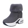 Large size autumn and winter piled thickened warm snow boots inner height increase muffin thick-soled cotton boots