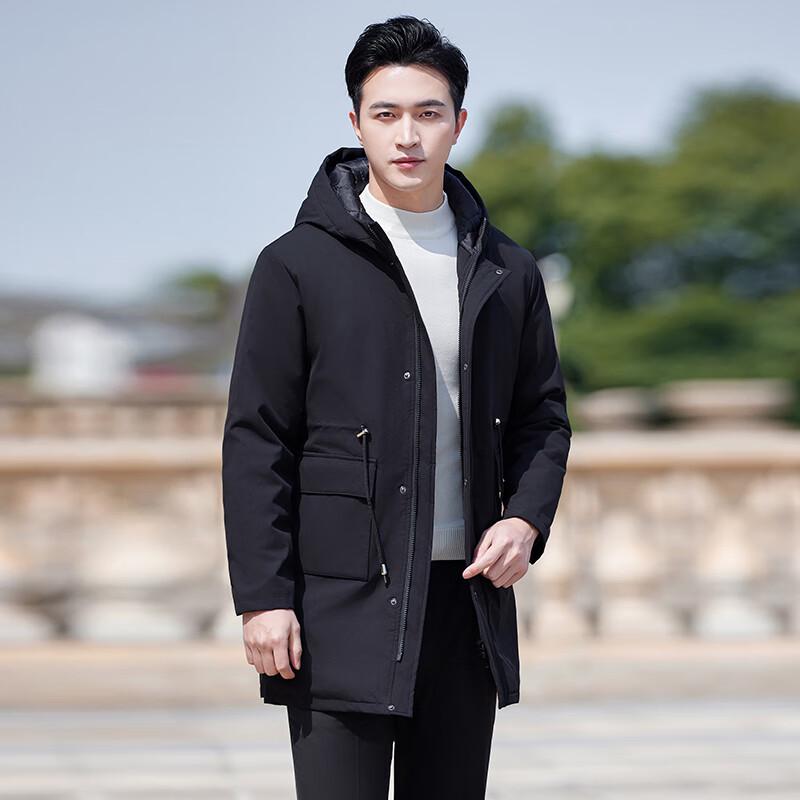 Men's Thickened Black Winter Business Workwear Cotton Jacket