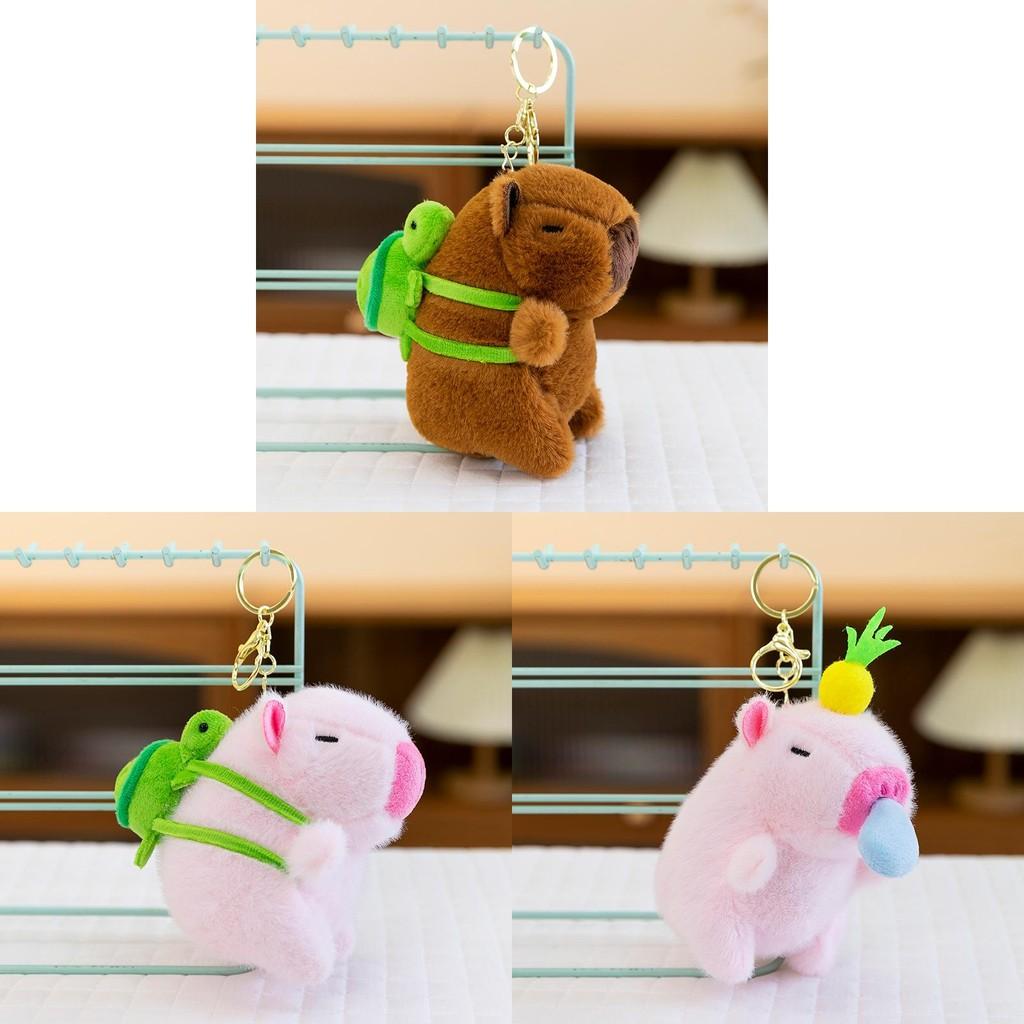 Toy Plush Capybara Keychain Accessory Figure Animal Pendant Gift Decoration