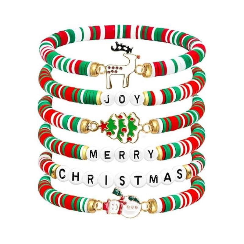 JYL TS Bracelet Christmas Stackable  Festive Elements Invites Holiday Blessings