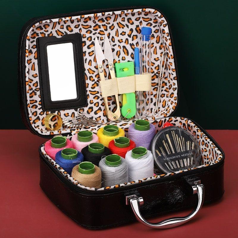 Portable Household Sewing Kit: Multifunctional Needle and Thread Set with Storage Bag