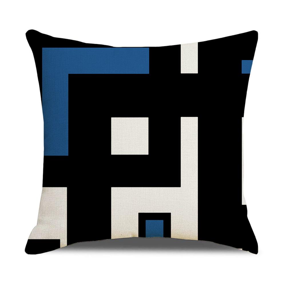 Modern Simple Nordic Ins Style Linen Pillow Case Sofa Pillow Case Home Supplies Contrast Color Pillow Case