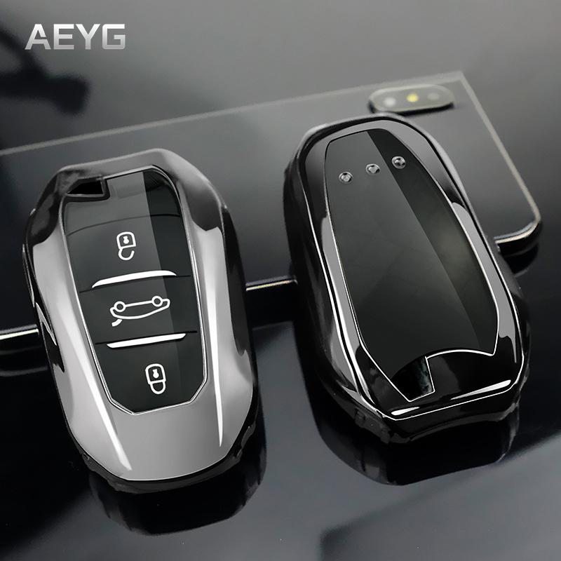 Měkké TPU Pouzdro na klíč od auta Kryt Skořepina Držák Fob Pro Peugeot 308 408 508 2008 3008 4008 5008 Pro Citroen C4 C6 C3-XR Příslušenství