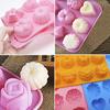 12-Cavity Silicone Flower Molds Non-Stick Baking Pans for Candy Chocolate Muffin Jelly Kitchen DIY