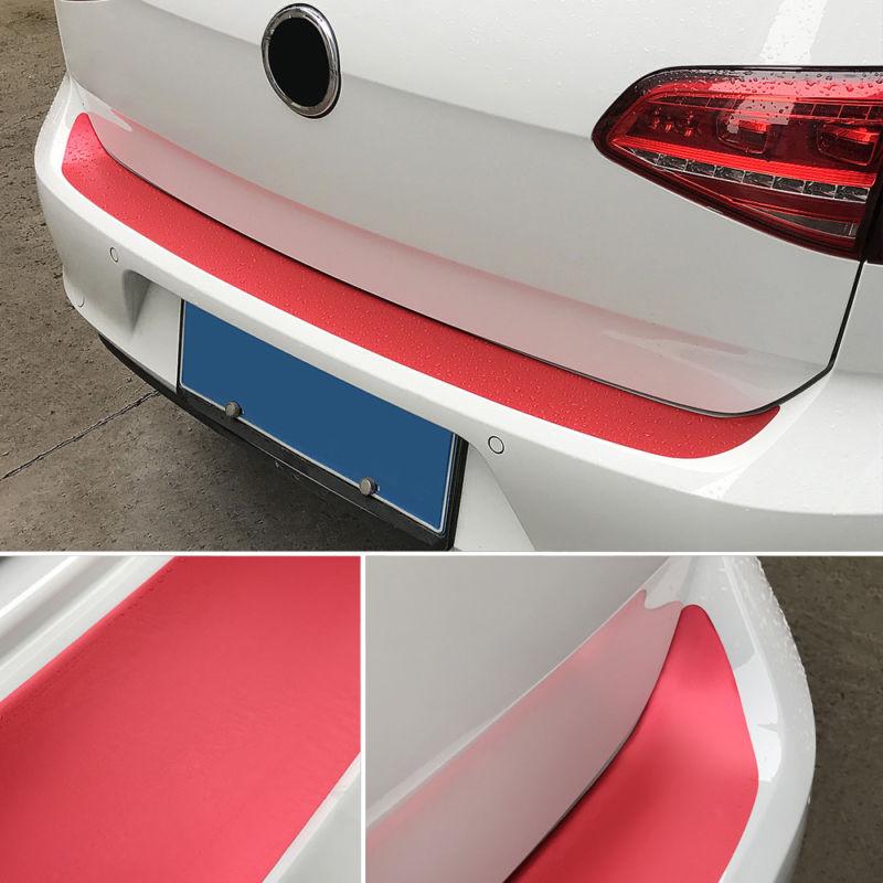 5pcs set 4D Auto Door Pedal Rear Bumper Trunk Tail Lip Carbon Fiber Protection Stickers Anti Scratch Decal Car...