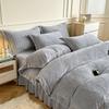 2025 New Milk Fleece Three-dimensional Carved Padded Bed Cover Four-piece Set Fluffy and Breathable