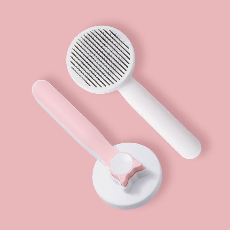 Pet Grooming Cat & Dog Comb: Automated Hair Removal & Styling Brush