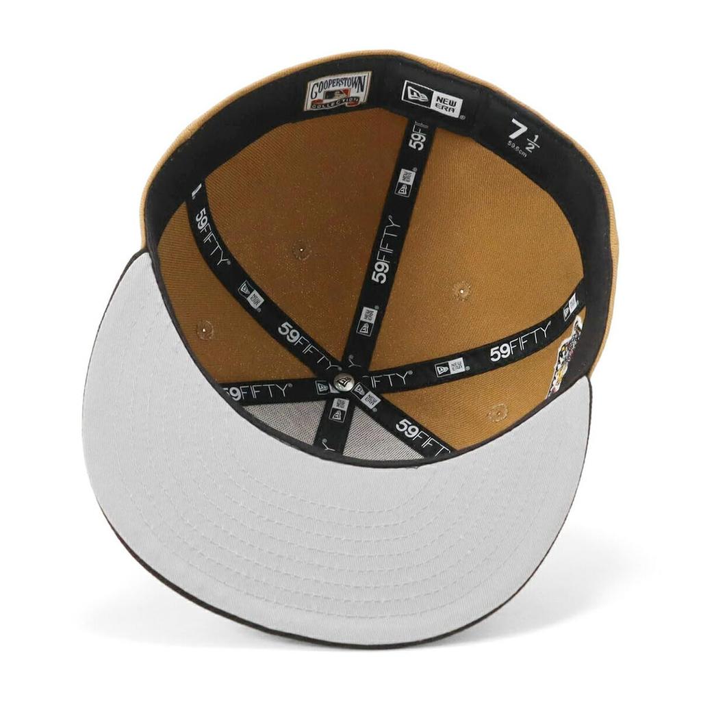 New Era 59FIFTY Cap by MLB Pittsburgh PIT Side Under Exclusive to and Side Straight Flat Adjustable Everyday Wear (70823792, NER35C7990) Pirates,